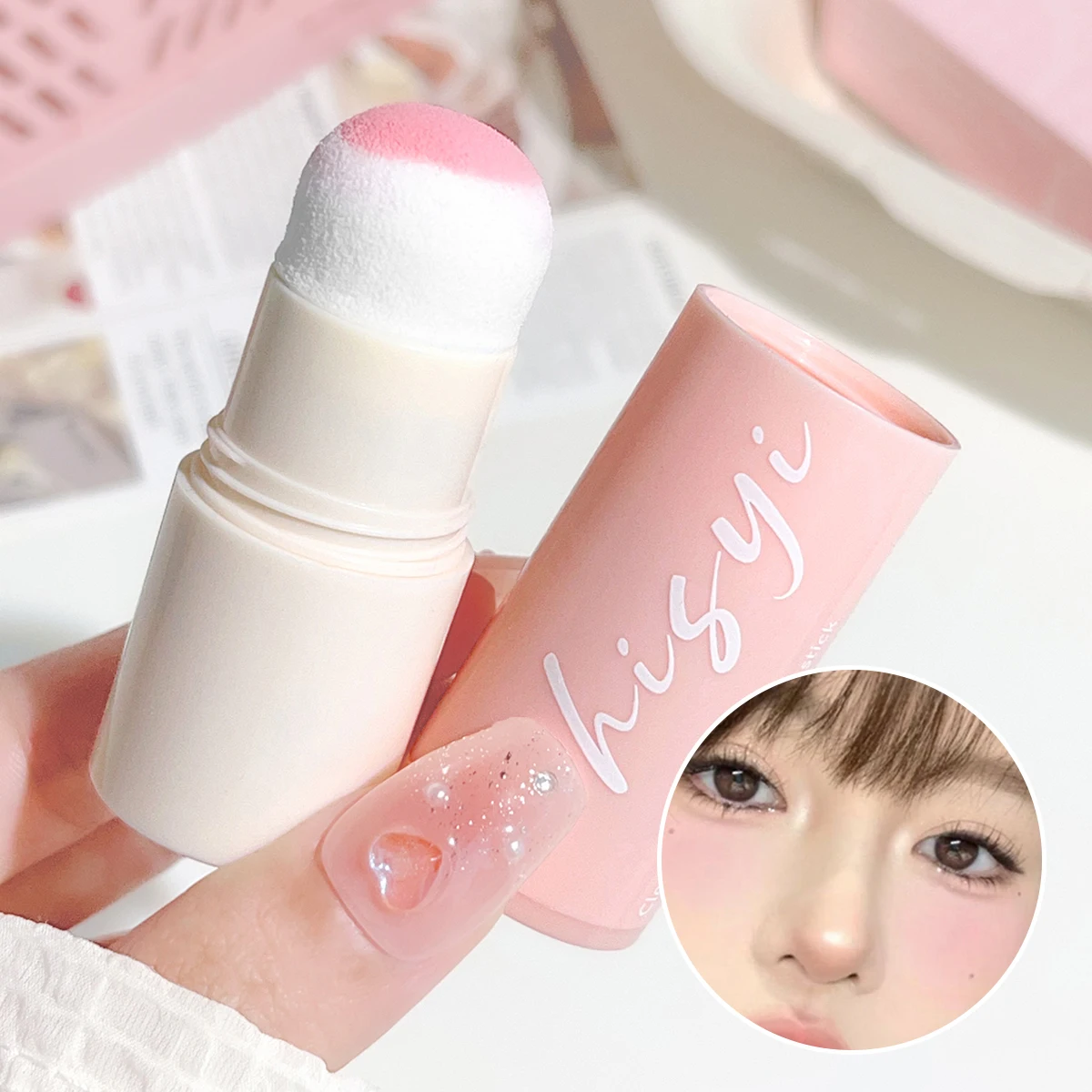 Cloud Soft Matte Blush Stick for a vibrant, brightening, natural bare makeup look, enhancing flawless skin tone 6