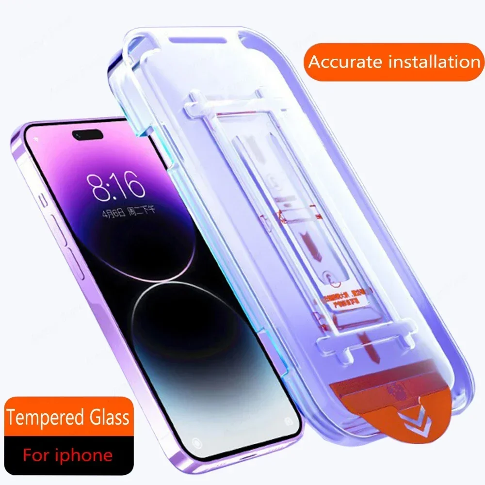 

Высококлассное закаленное стекло 8K для IPhone 15 14 13 12 11 Pro Max XS Max XR 14 Plus, защита экрана с монтажной крышкой для выравнивания