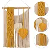 Boho Wall Tapestry Macrame Boho Wall Macrame Woven Wall Tapestry Chic Handmade Tassels Pendant Bohemian Wall Art Decorations 2