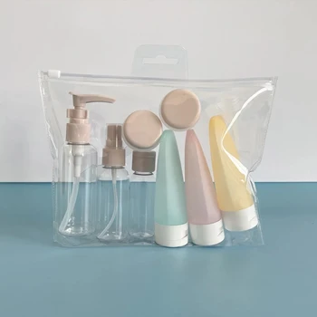 Travel Bottles Set With Storage Bag Travel Size Empty Liquid Cream Lotion Containers Fine Mist Spray Bottle Squeeze Tubes