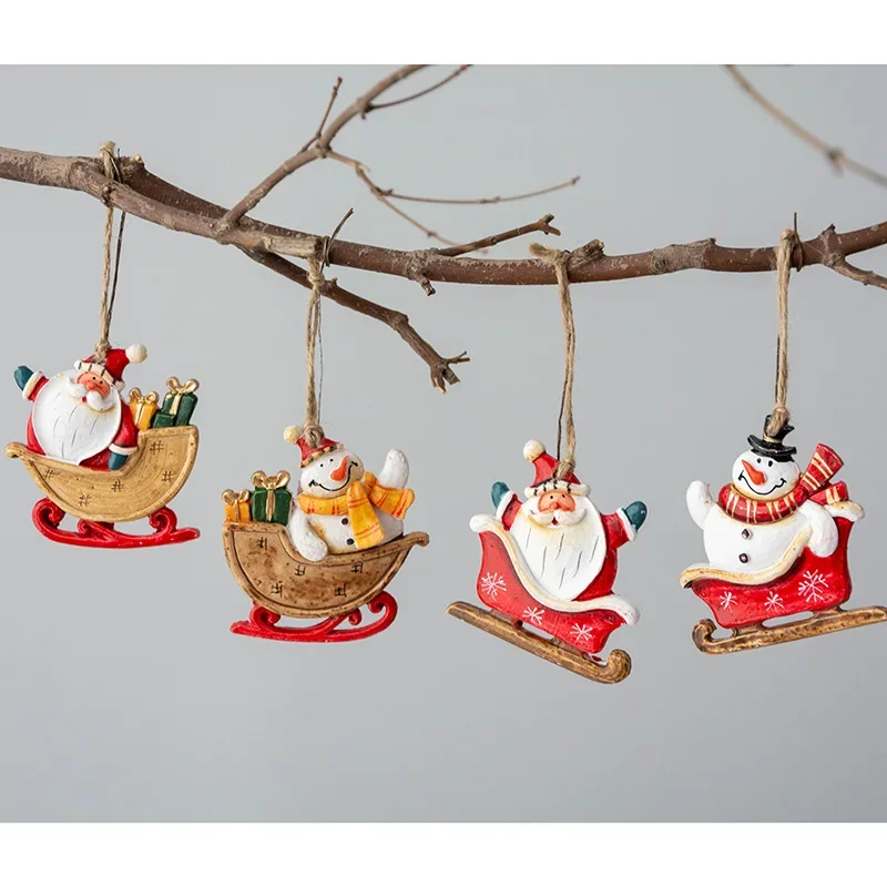 

Christmas resin old man snowman pendant Christmas tree decoration small pendant Christmas gift ornaments