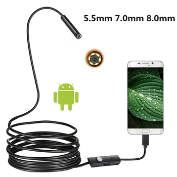 Practical 7MM Android Endoscope 3 in 1 USB/Micro USB/Type-C Borescope Inspection Camera IP67 Waterproof for Smartphone Computers 1