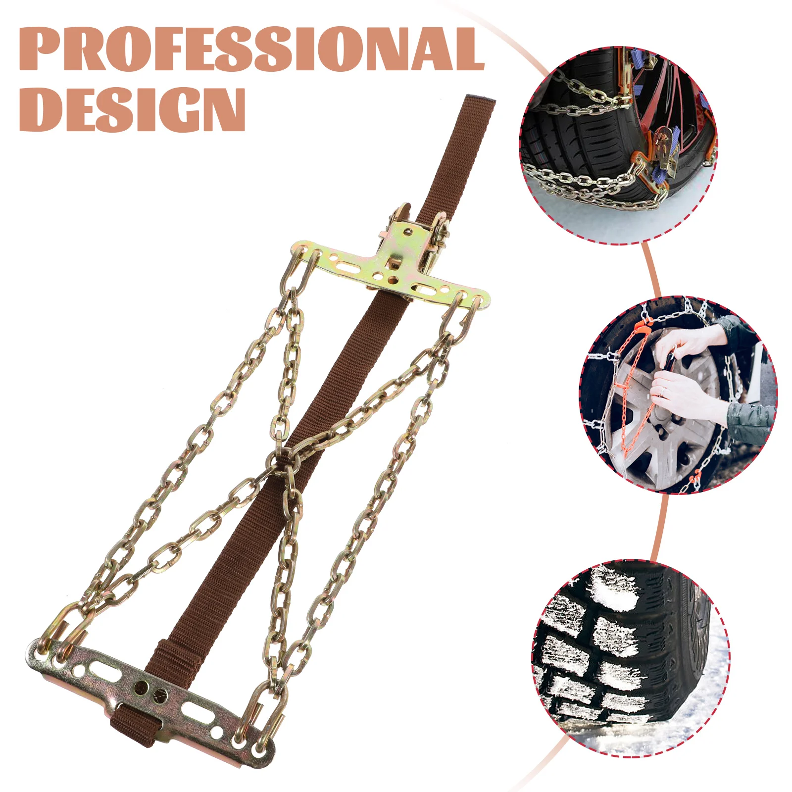 Wear-resistant Steel Chain Metal Anti-skid Snow Chains Snowy Road Tire Performance