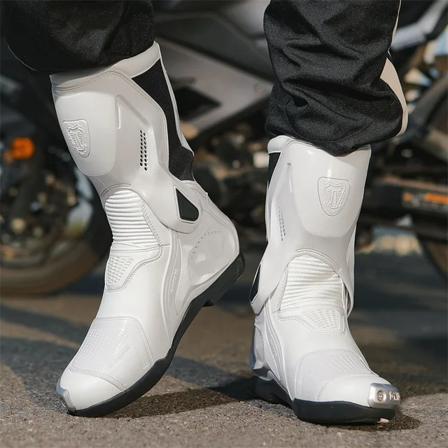 Men Leather Waterproof Motorcycle shoes Motorcycle protection Anti-fall on-road off-road motorcycle boots