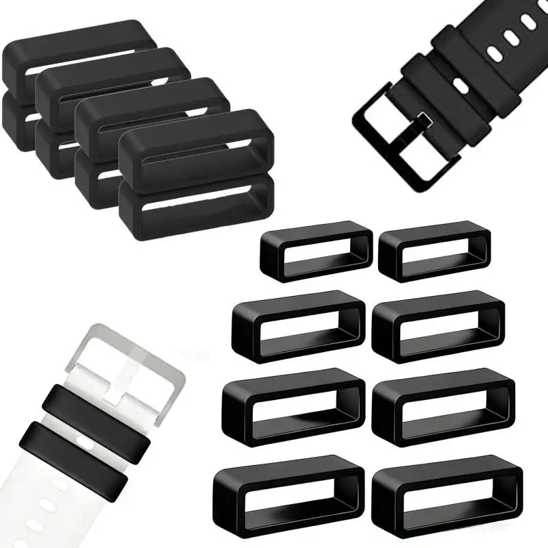 Silicone Watch Band Keeper Loop - Durable Strap Rings