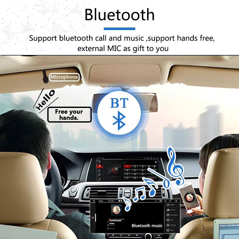 Carplay Android Auto 1920*720P Linux Auto Multimedia Bildschirm Stereo Für BMW 7 Serie F01 F02 2009-2015 CIC NBT Bluetooth Autoradio – Detail 9