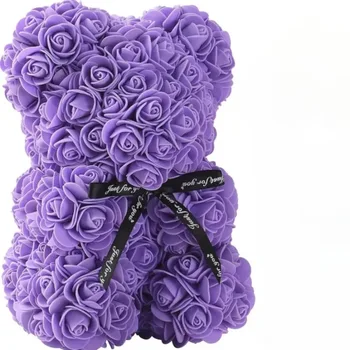 Artificial Flower Eternal Rose Teddy Bear for Mom Mother's Day Birthday Valentine's Day Anniversary Gifts & Decor Miniatures 5