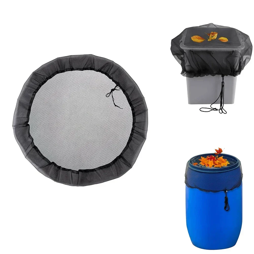 Rain Barrel Cover 60CM Mesh Cover Netting For Rain Barrels PE Water Collection Buckets Anti Mosquito Water Protection Tank Raindrop Harvesting