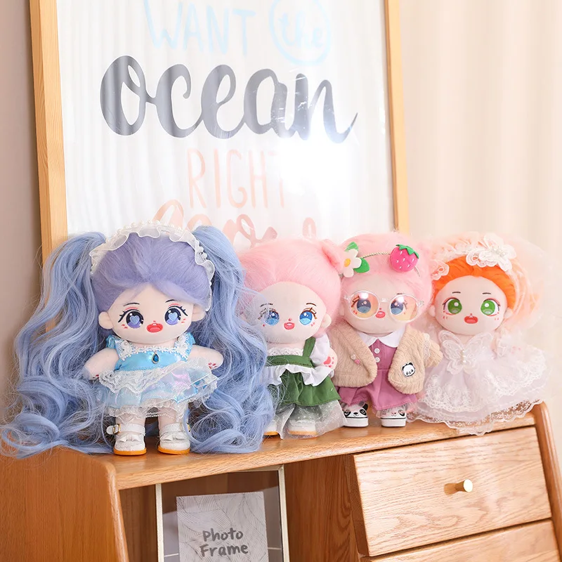 Doll Clothes for 20cm Outfit Accessories Babys Friends Idol Star Cotton Dolls Cute Plushies Toys for Girls Fans Collection Gifts 3pc customed handmade taylor the swift mermaid bohemian soft pottery bracelet jewelry for fans friends gift