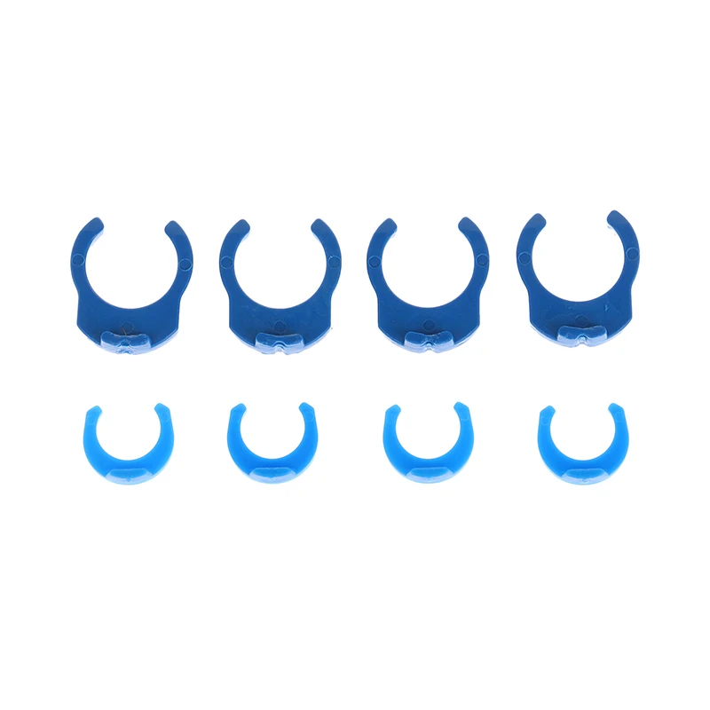 

100 Pcs/pack 1/4 In. 3/8 In. OD Tube POM Tube Blue Clamp C-ring Hose Quick Coupler Carabiner For Aquarium RO Water Filters