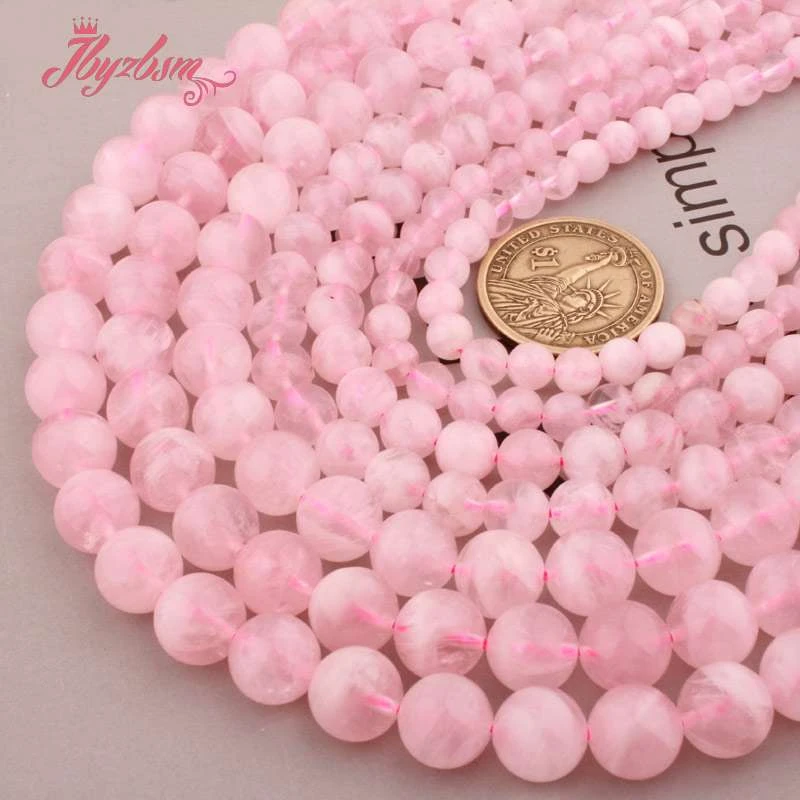 

Natural AAA Grade Malaysia Rose Quartz Round Stone Beads For Jewelry Making Strand 15" Free Shipping DIY Necklace Bracelet