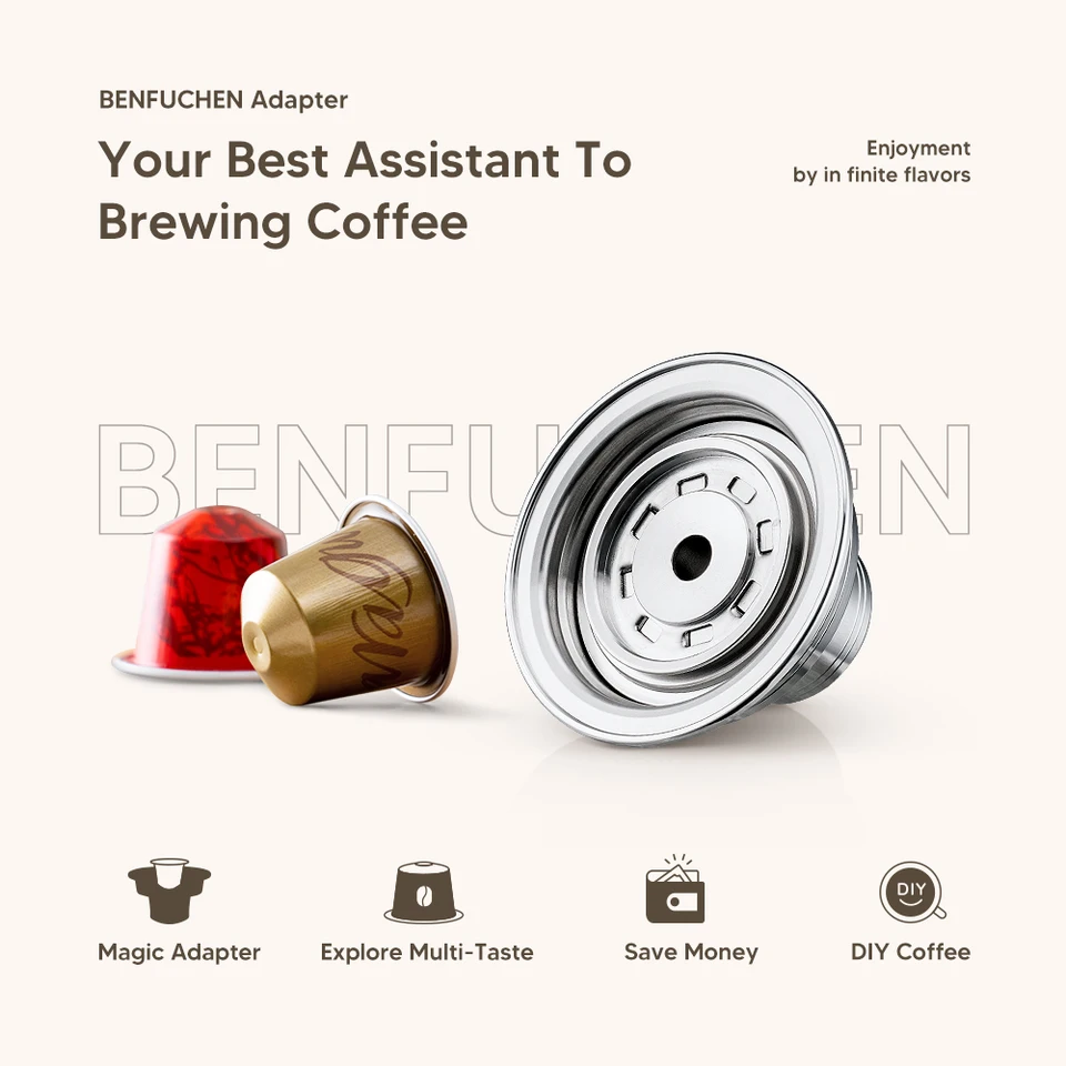 Adattatore Per Cialde Caff&egrave; Compatibile Con DeLonghi VertuoLine | In Acciaio Inox Riutilizzabile