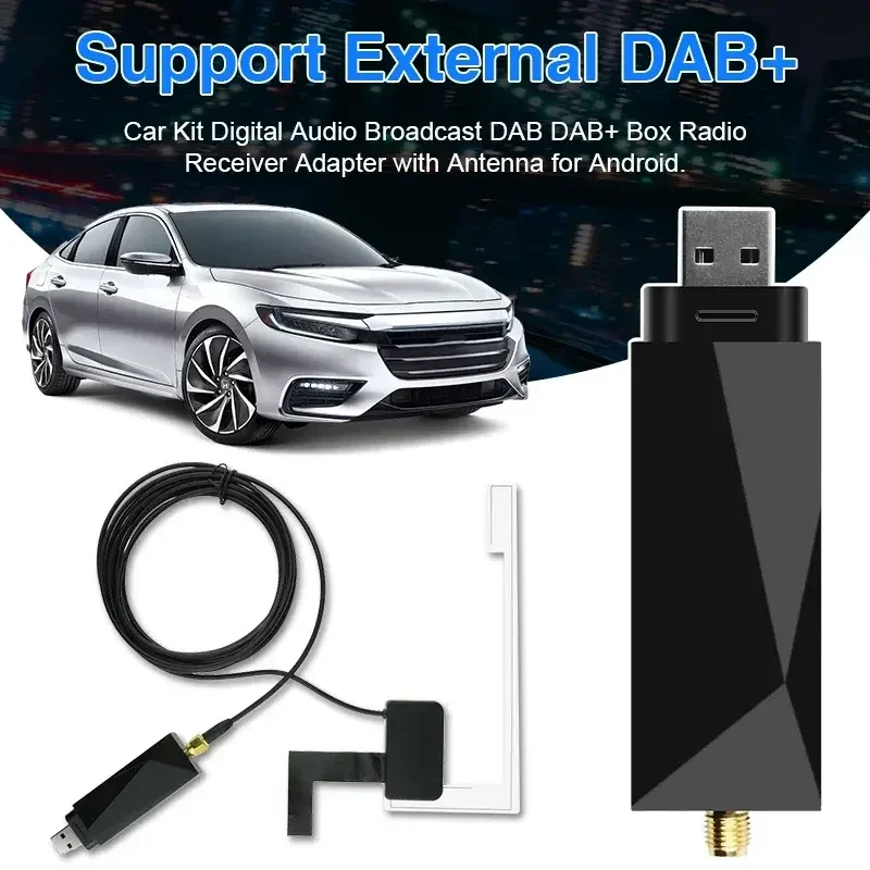 DAB Car Radio Tuner Receiver USB Stick Box for Android Car DVD Include Antenna Usb Dongle Digital Audio Broadcasting