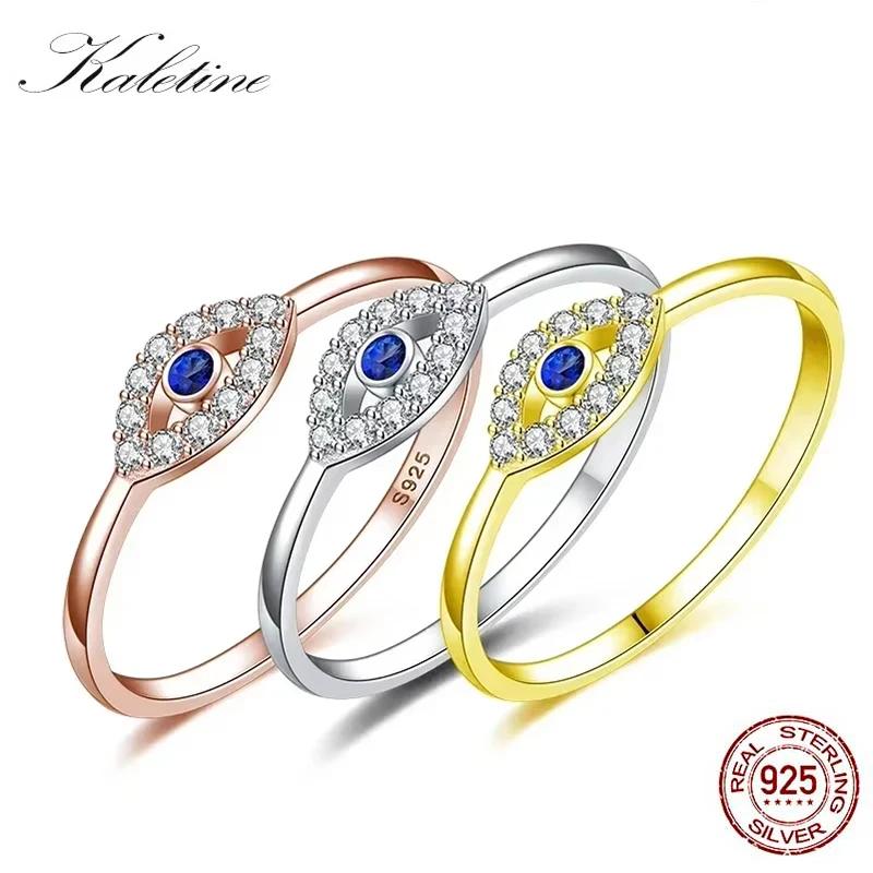 Anillo De Plata 925 Con Ojo Turco Mal De Ojo - Incluye Circonitas, Caja De Regalo, Tallas 7/8/9, Ideal Para Regalo
