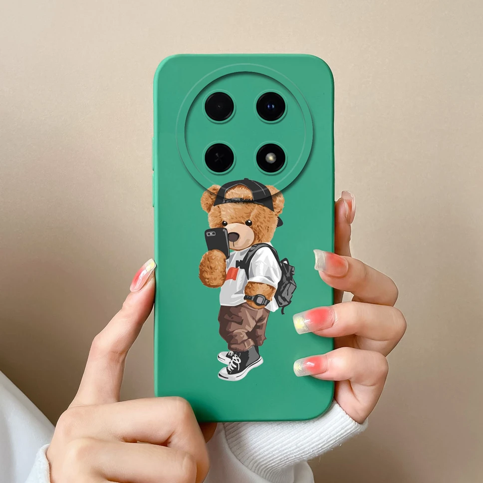 Fashion Pretty Sweet Girl Soft Liquid Silicone Phone Case - Protective Cover