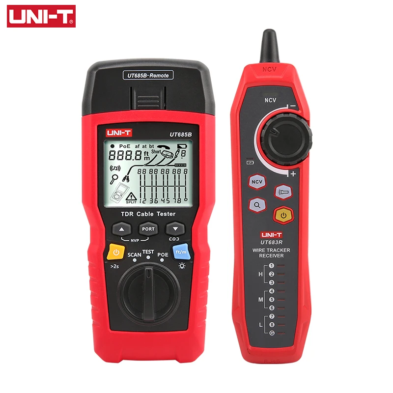 

UNI-T TDR Cable Tester UT685B KIT Network Cable Locator Wire Tracker Detector LAN Tester RJ45 RJ11 Line Finder