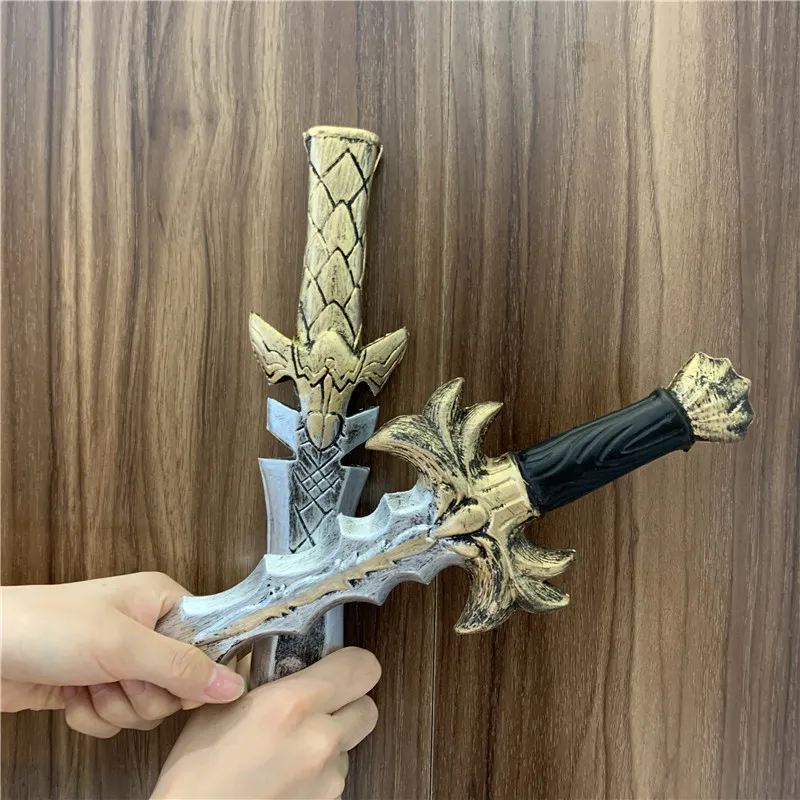 Dagger Leaves Rune Sword Prop - Cosplay Weapon for Kids Safe PU Halloween Role Play