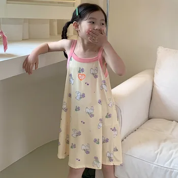 ملابس نوم قطنية برسومات كرتونية للأطفال البنات 7