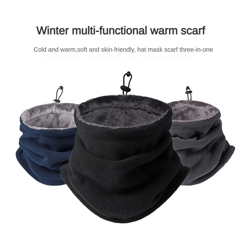 Syhood 4 Pieces Winter Neck Warmer Warm Scarf Double-Layer