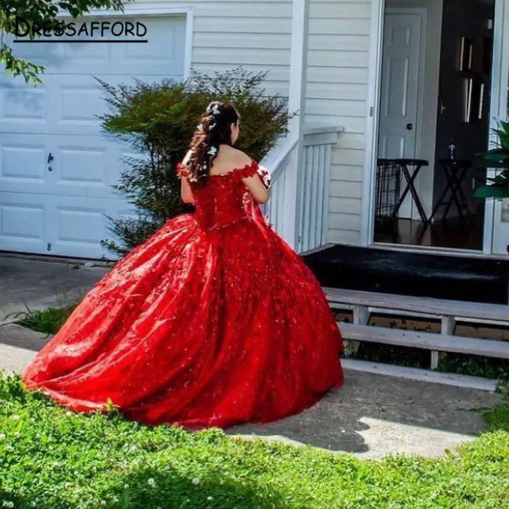 Cinderella Birthday Red Ball Gown Quinceanera Dresses Crystal Appliques  Sweet 16 Dress Vestidos De 15 Años 2022 - Etsy