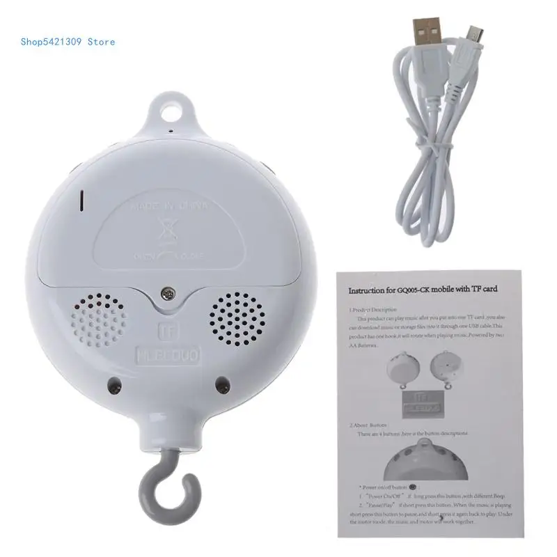 85WA Creative Hanging Bed Toy Music Box Hand Crank Clockwork Music Box for Baby