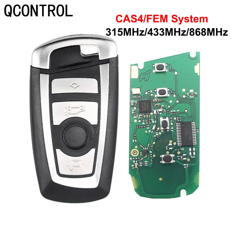 Qcontrol Car Remote Smart Key Per Bmw 1 3 5 7 Series Cas4 Fem System Auto Vehichle Alarm Keyless Fob 315 433 868Mhz