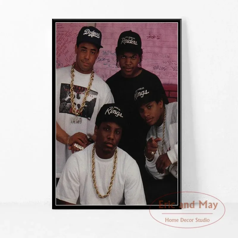 Hop Rap N.W.A Hip Ice Cube Dr.dre Eazy-e Canvas Painting