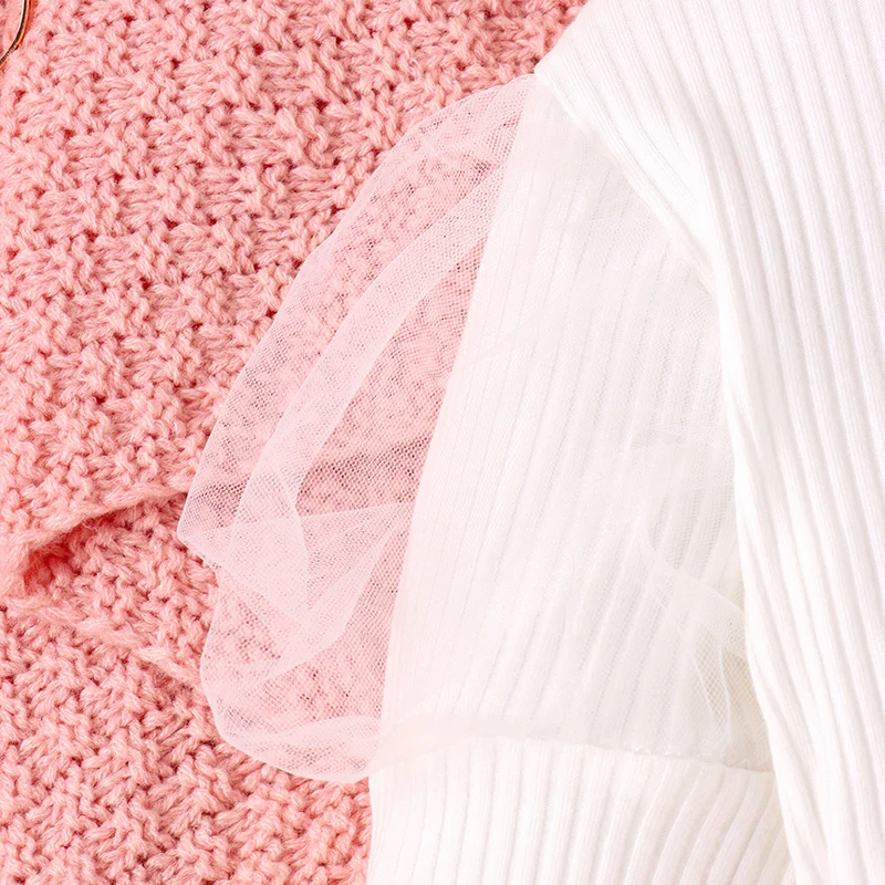 

Toddler Girls 2 Piece Outfit Solid Colors Ribbed Long Sleeve Shirt and Shorts Summer Cute Clothes Set