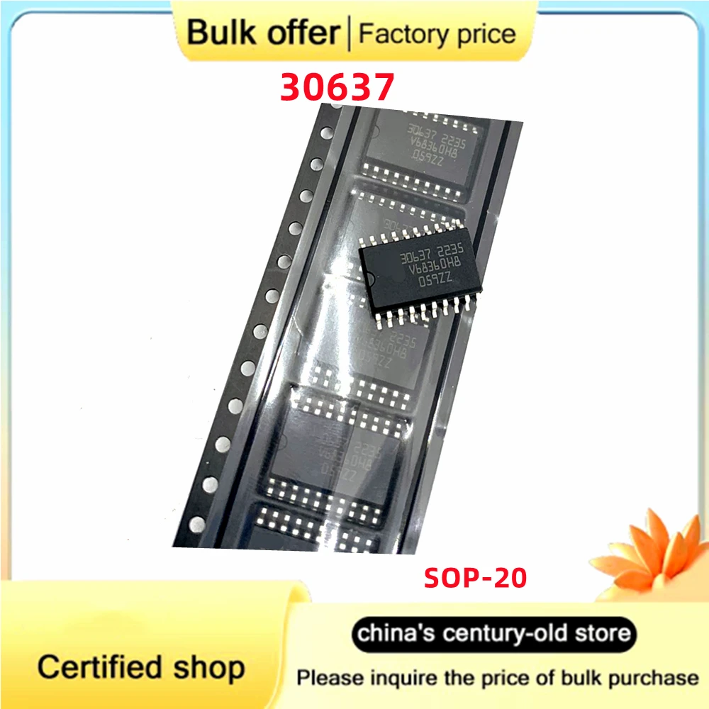 10 Teile/los Marke neue original 30637 SOP-20 Für automotive Volkswagen Passat B5 computer-board zündung rohr fahrer IC chip – Detail 1