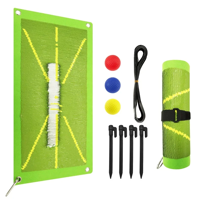 Tappetino Per Altalena Da Golf 9.5X19.3 Pollici Che Colpisce La Direzione Della Battuta Traccia Indoor Home Golf Swing Training Pad