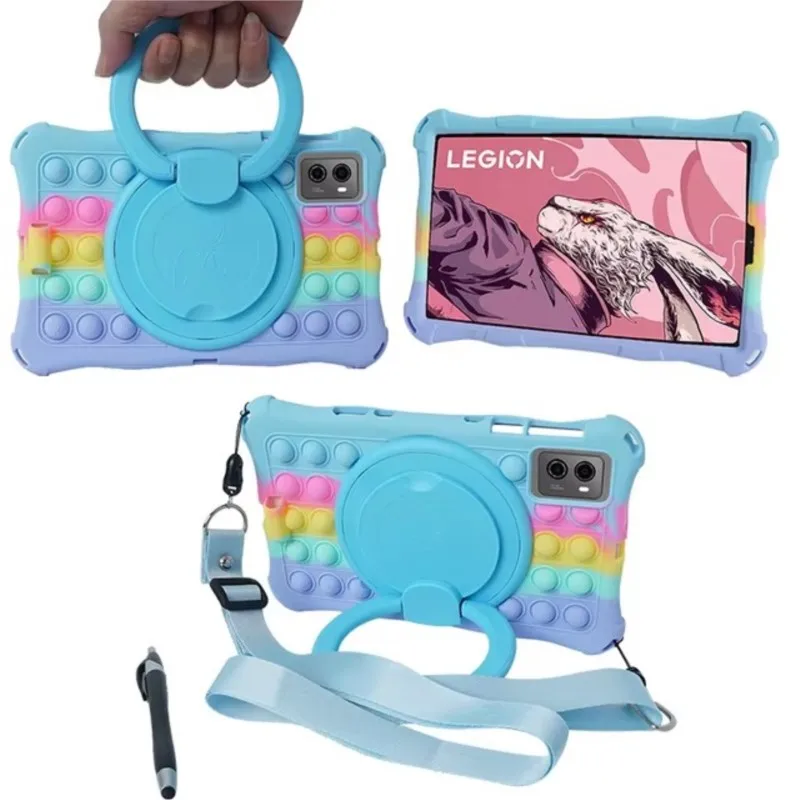 360 Rotating Stand Soft Silicone Kids Tablet Case