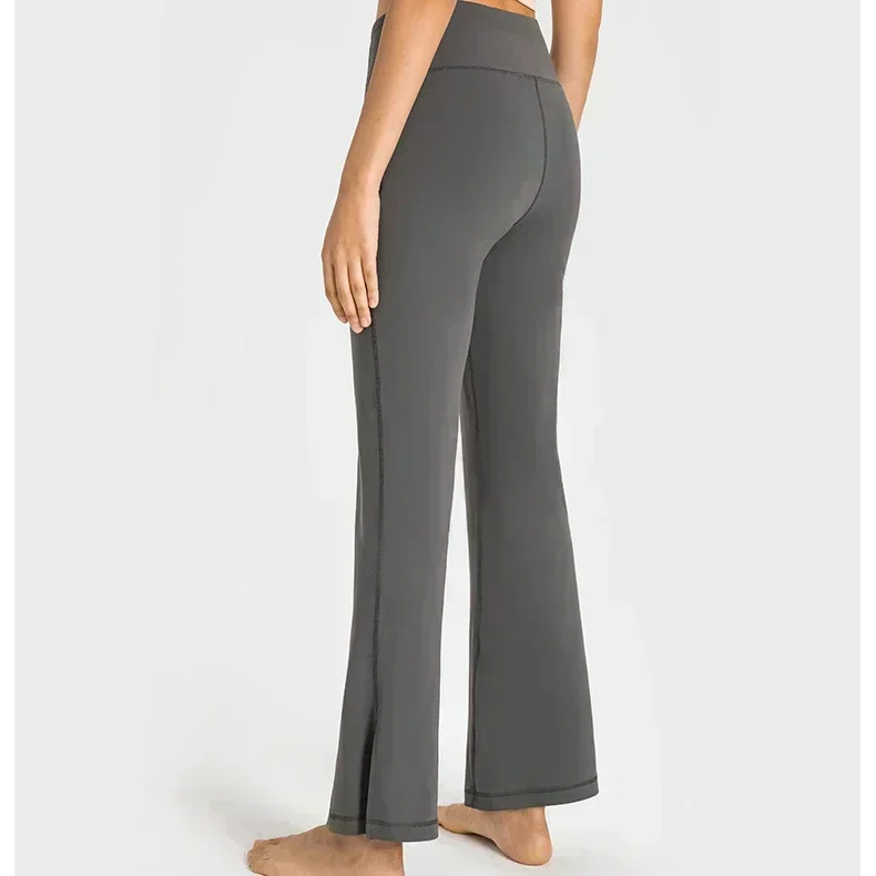 Lemon Women Wide Leg Yoga Sports Pants Zero Sense Skin-friendly Fashion Dance Fitness Trousers Casual Jogging Gym Flare Pants 3