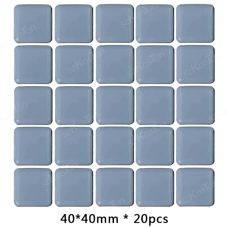 Self-Adhesive Furniture Glider Pads - 20 Pack Square Floor Protectors for Effortless Moving