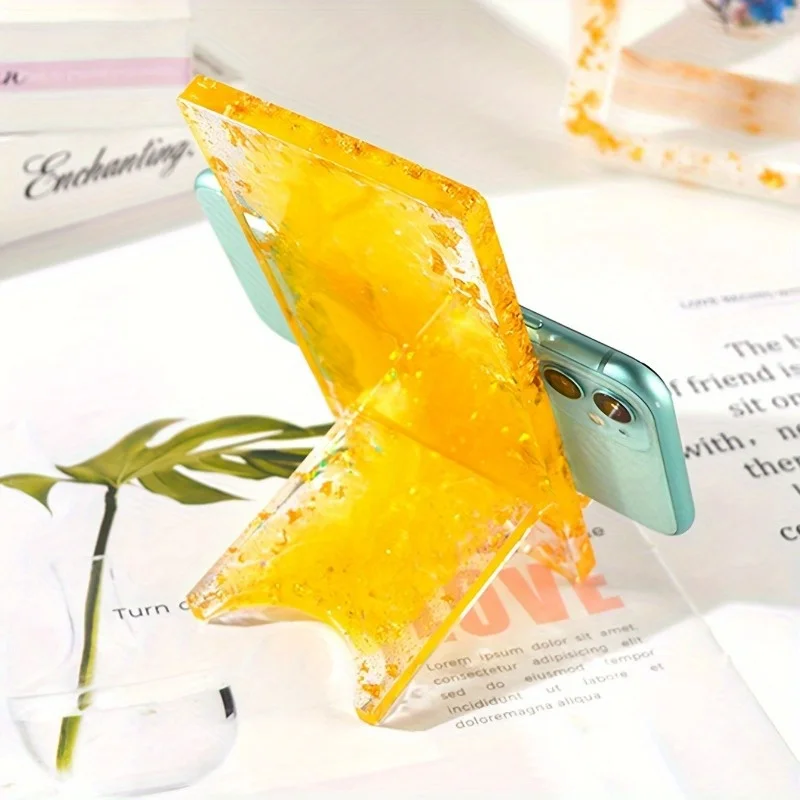 1set Phone Stand Resin Mold Mobile Phone Holder Epoxy Casting Moulds For DIY Craft