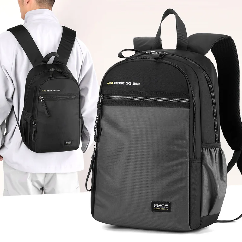 

High Quality Men Backpack Waterproof Travel Rucksack Teenagers Boys Casual Shoulder Bag Mochilas 2024 New