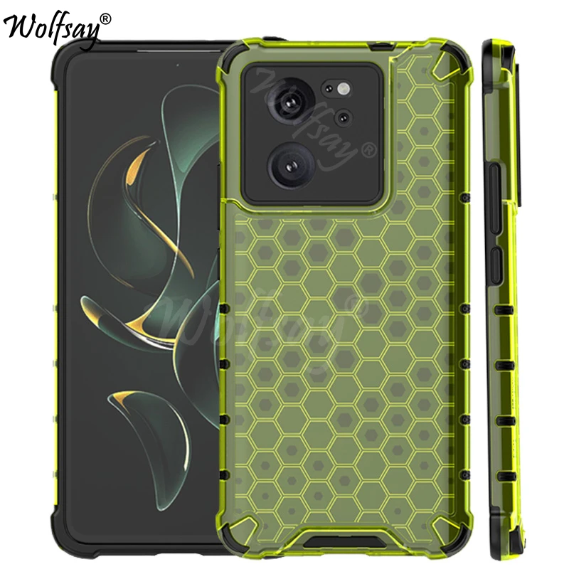 Custodia Trasparente Antiurto Per Xiaomi 13T Pro Custodia Per Armatura A Nido D'Ape Per Xiaomi 13T Pro Cover Per Xiaomi 13T Pro 6.67 Pollici