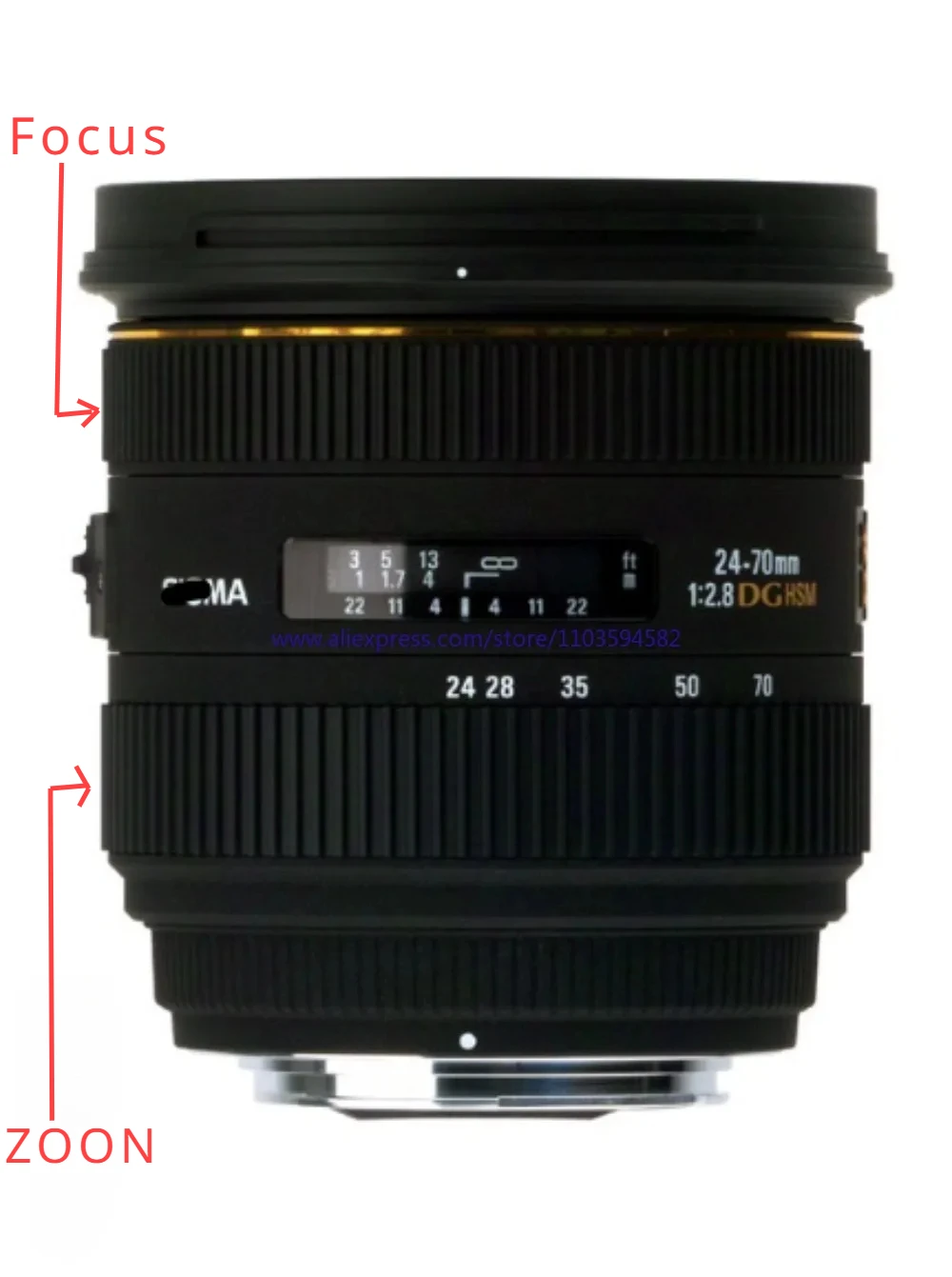 NEW 24-70 mm LENS Zoom + Focus Grip Rubber Ring For Sigma 24-70mm f/2.8 EX DG HSM Camera Repair Part