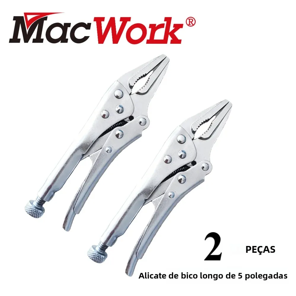2 peças mini alicate de nariz longo, alicate de travamento de 5 polegadas para fazer jóias, artesanato diy e suprimentos de hobby