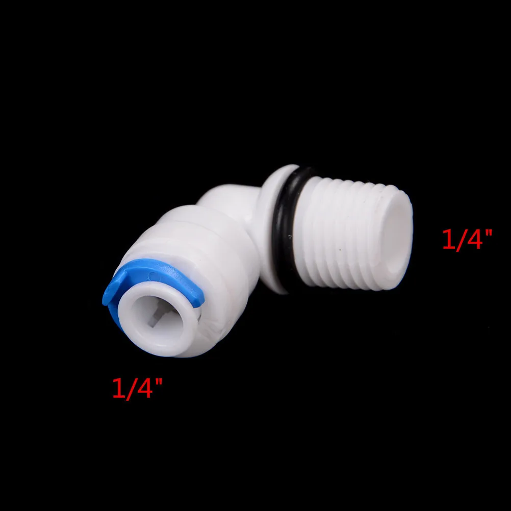 

5Pcs 1/4" Male Thread - 1/4" OD Tube RO Water Purifier Reverse Osmosis Aquarium System Connector with sealing ring