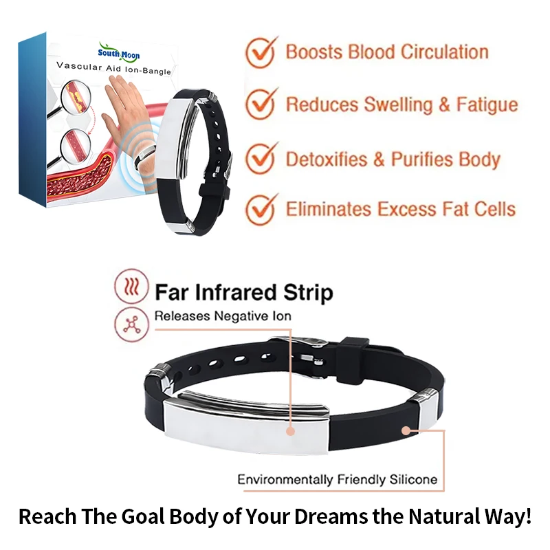 Blood Sugar Lowering Ions Titanium Germanium Wristband Balance Blood Glucose Relieve Body Fatigue Diabetes Relief Ions Bracelet 3