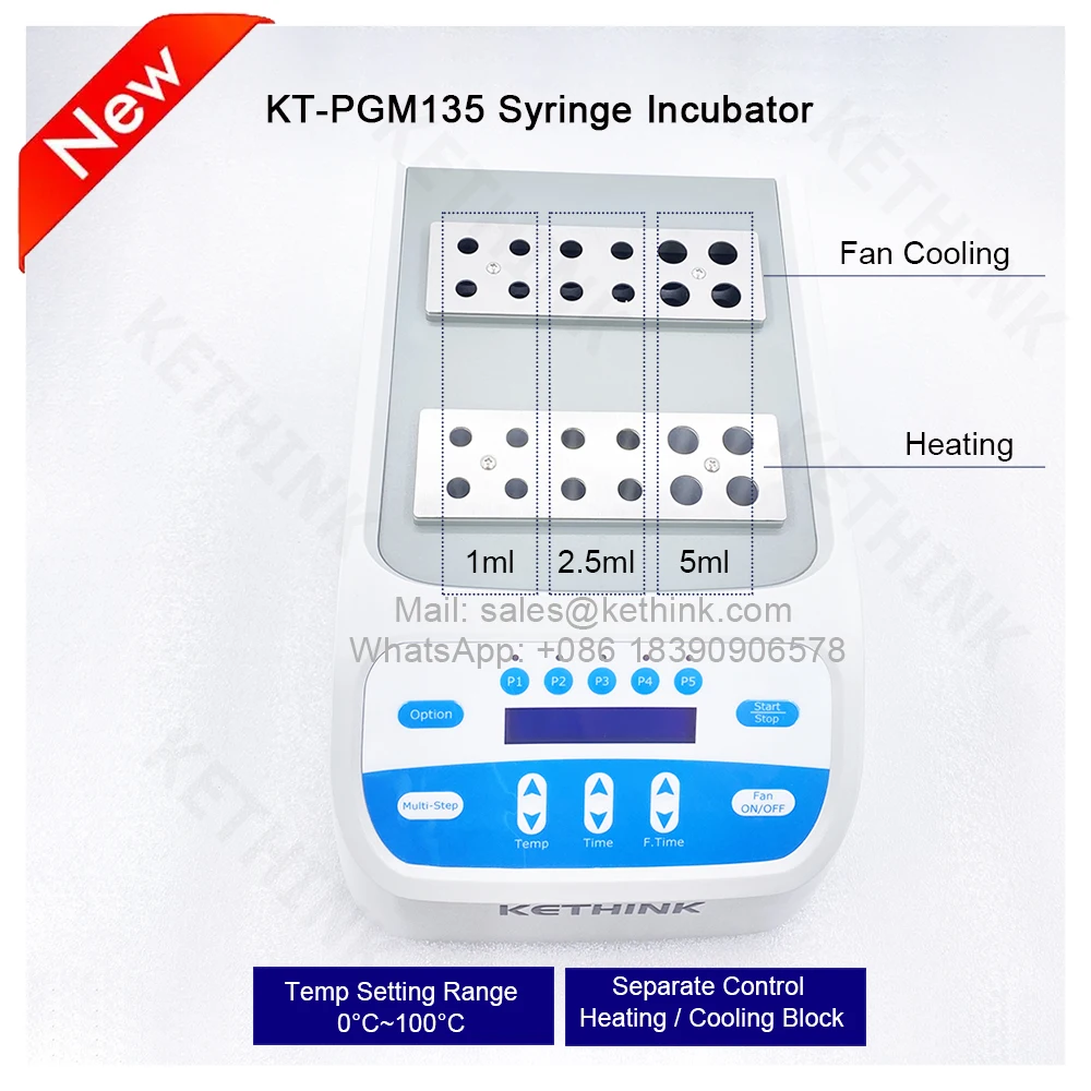 New Product KT-PGM135 Dental 1ml 3ml 5ml Plastic Medical Syringe Heater with Digital Display