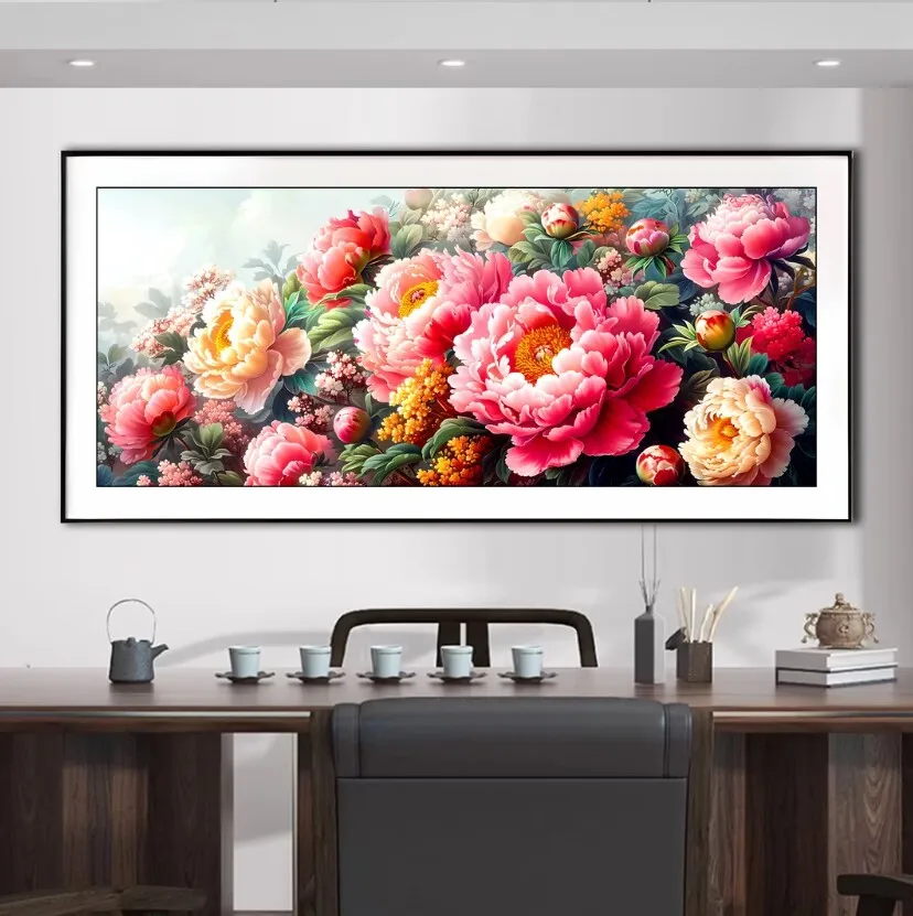 9ct180x75cmColorfulFlowersEmbroideryDIYChineseStylePrintedKitsCrossStitchNeedleworkSetHomeDecorCrafts-AliExpress15