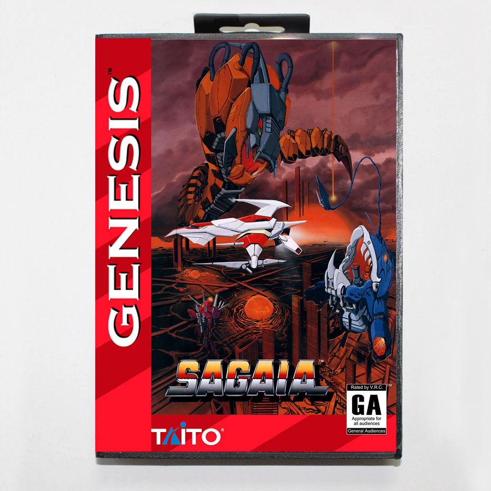 Sagaia-md Game Card com Custom us Box 16 Bit Sega Megadrive Console Genesis