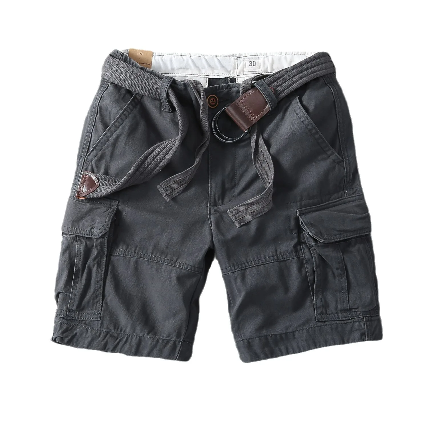 2025 New men's outdoor fashion leisure sports multi-pocket cargo shorts fans color cotton goods beach summer spring shorts 5