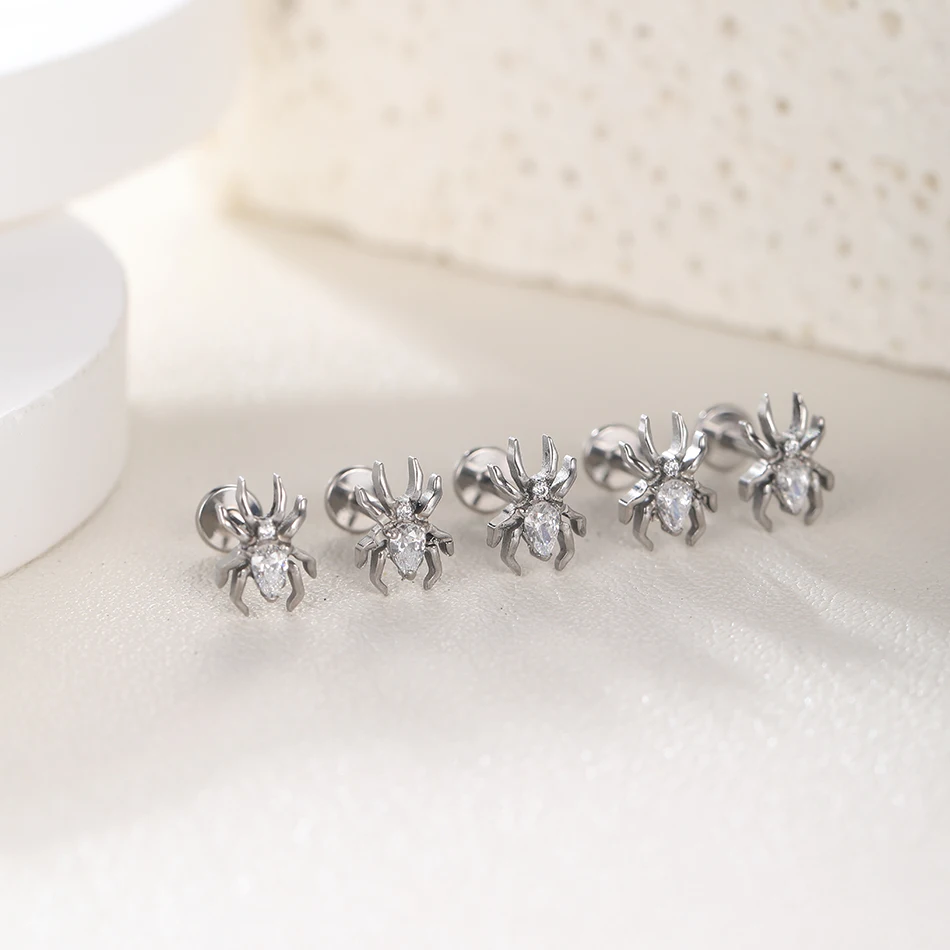 Earrings worn in helix piercing