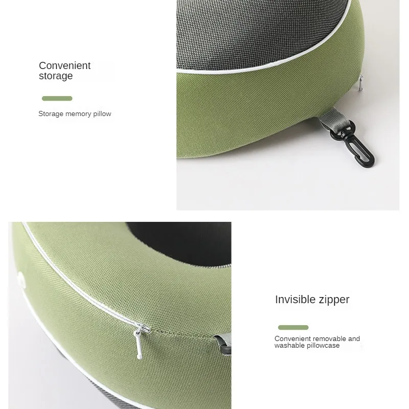 Travel Airplane U-shaped Pillow Memory Foam Neck Pillow Office Nap Artifact Can Store Lunch Break Neck Pillow