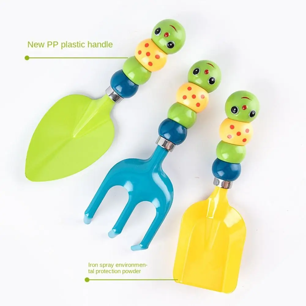 Kids Candy Color Garden Tools Children Gardening Trowel Shovel Rake  Caterpillar Set Outdoor Yard Digging Beach Safe Toys Gift