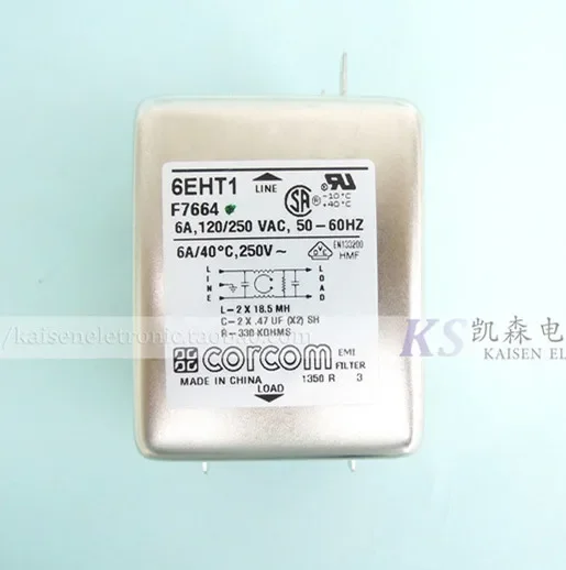 6EHT1 HT 6609053-5 Medical Device Low Leakage Current 2&mu; A@120V Corcom6A Filter