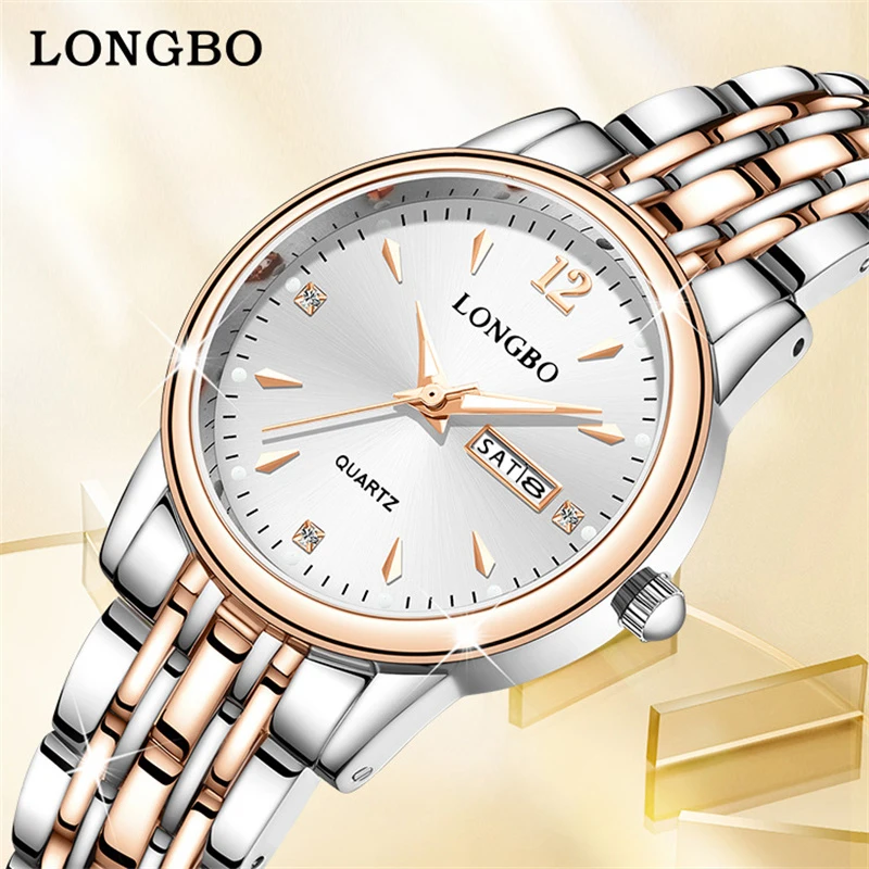 

LONGBO Elegant Women Watch Luxury Brand Fashion Ladies Watch Stainless Steel Wristwatch Casual Female Clock Montre Femme