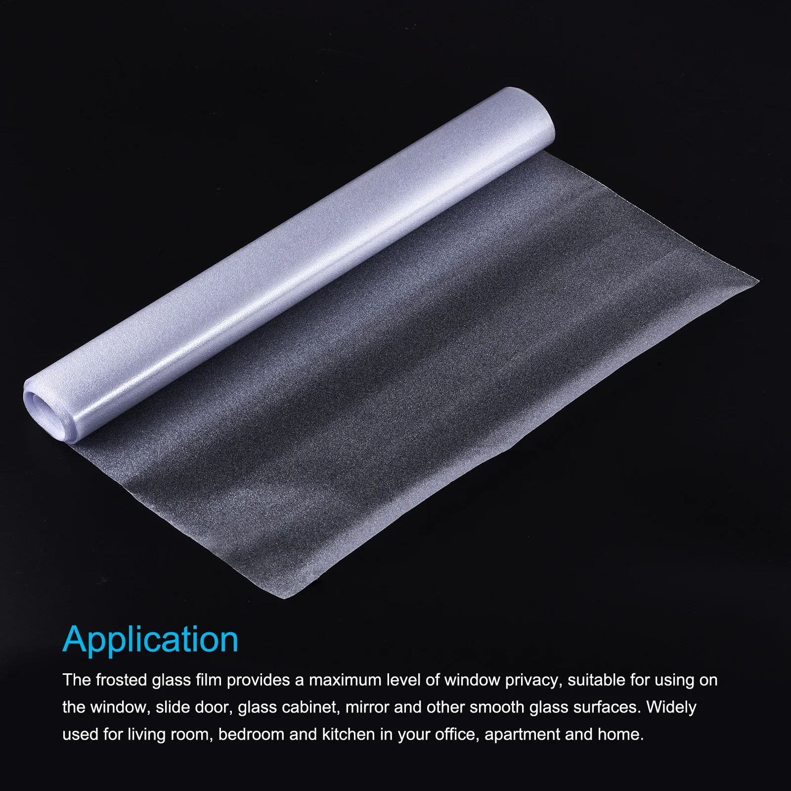 uxcell Privacy Window Film PVC Frosted 78.7 x 17.7 Inch Window Covering for Bathroom Office Clear